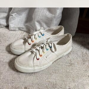 Superga Cream Canvas Sneakers